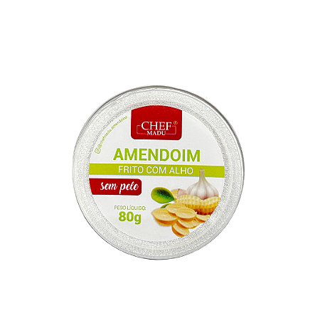 Amendoim Frito Sem Pele Com Alho Chef Madu 80g