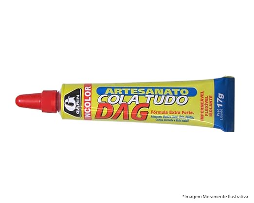 Cola Tudo DAG Incolor 17g Artesanato Extra Forte Impermeável