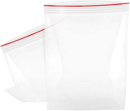 SACO PLASTICO COM FECHO ZIP PACOTE COM 100 UNIDADES