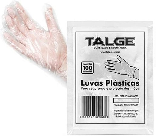LUVA PLASTICA DESCARTAVEL