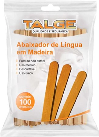ABAIXADOR DE LINGUA TALGE 100 UNIDADES
