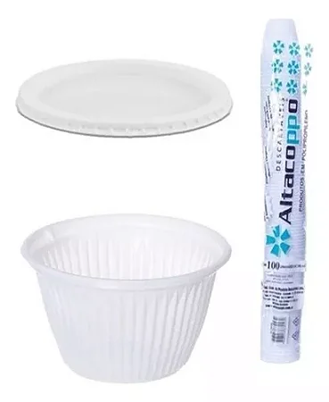 POTE COM TAMPA PS 100 ML ALTACOPO COM 100 UNIDADES