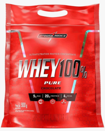 Whey 100% Pure Chocolate Pouch Integralmedica 900g