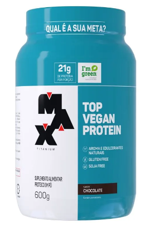 Top Vegan Protein Chocolate  Max Titanium Pote 600G