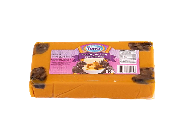 FONDANT LEITE COM AMEIXA - BARRA 500GR