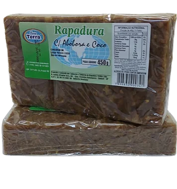 RAPADURA COM ABOBORA E COCO 450 GR