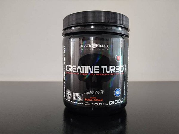 Creatina Monohidratada Turbo 300g - Black Skull