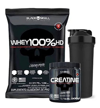 COMBO Whey + Creatina + Coqueteleira