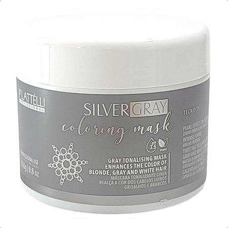 Máscara Tonalizante Silver Gray P'lattelli 250g