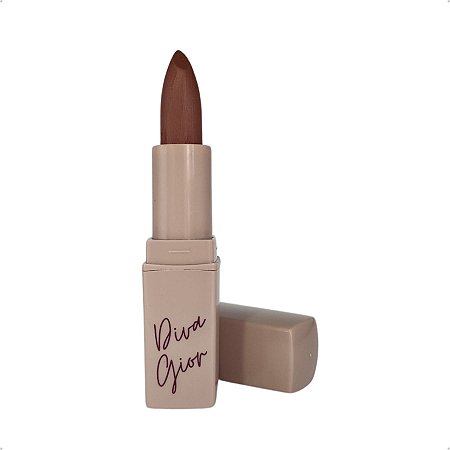 Batom Bala Cremoso Diva Gior Chocolate 3,5g Hidratação Intensa e FPS 15 Vegano