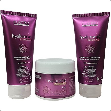 Tratamento Completo Plattelli Hyaluronic Shampoo Condicionador Máscara