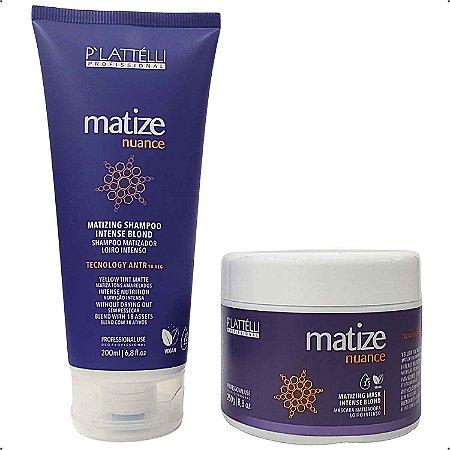 Plattelli Matize Power Shampoo 200ml e Mascara 250g Loiros Deslumbrantes