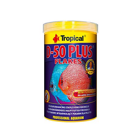 Ração Para Peixes TROPICAL DISCUS Flakes D-50 PLUS 50G