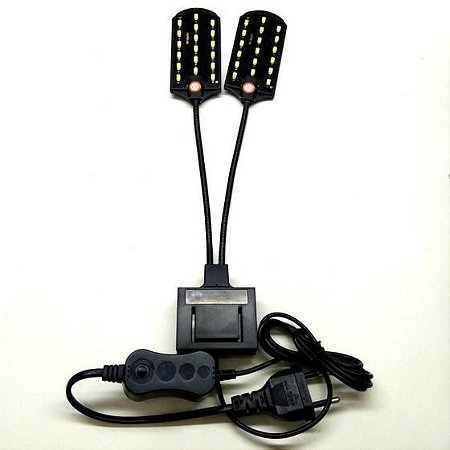 Luminaria Para Aquário Em Led Soma X7 Preta (15w) Leitura