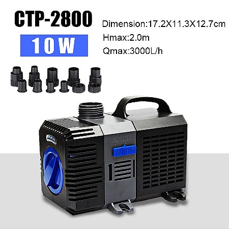 Bomba Submersa Sunsun Ctp-2800 Eco 3000 L/h Aquários Sump