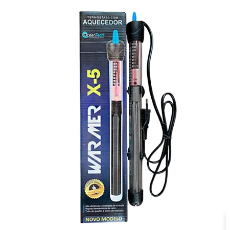 Aquecedor com Termostato P/ Aquários Ocean Tech X-5 25w