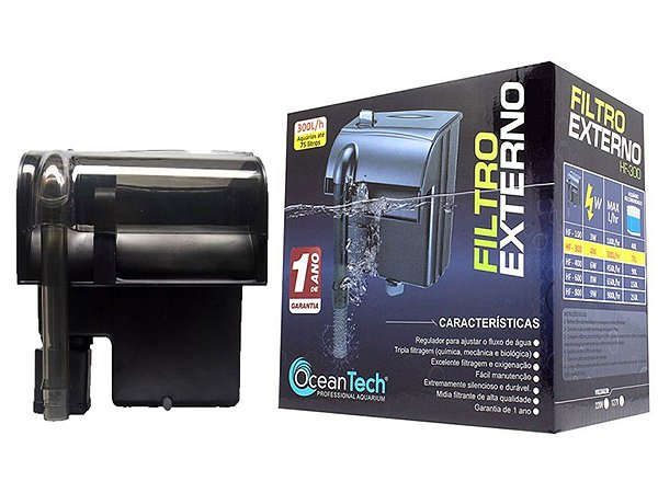 Filtro Externo Ocean Tech Hf-400 450l/h Aquários Até 90 L