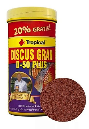 Ração Para Peixes TROPICAL DISCUS GRAN D-50 PLUS 132G