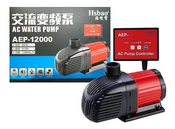 Bomba Submersa Hsbao Aep-12000 - 12000l/h Para Aquário Lago