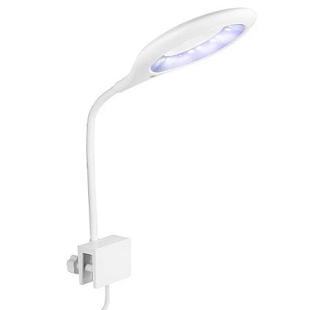 Luminária Soma C7 na cor Branca Led Branco e Azul 7W Bivolt