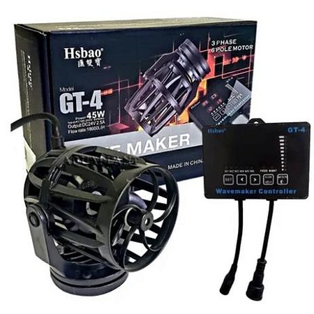 Bomba Circulação Hsbao Gt-4 Wave Walker 18000l/h Max Dc 24v