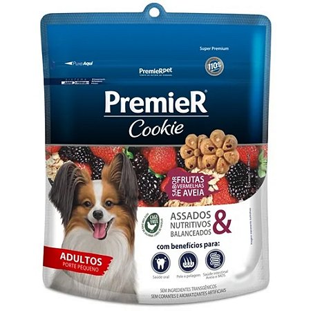 Cookies PREMIER para cães adultos de raças pequenas sabor FRUTAS VERMELHAS 50g