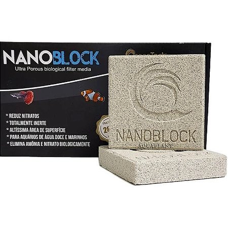 NANO BLOCK 10 X10 X 2,5CM - 2 UNIDADE  -  OCEAN TECH