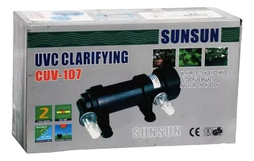 Filtro Sunsun Ultravioleta Uv Cuv-107 Para Até 6000 Litros