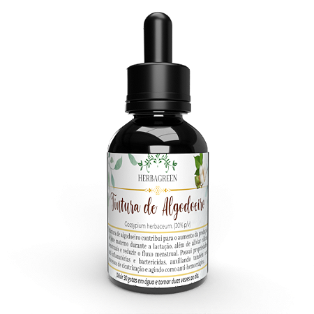 TINTURA DE ALGODOEIRO - 100ml - AUMENTO DO LEITE MATERNO