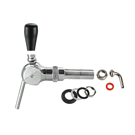 Torneira Belga de Chopp c/ Shank Longo 7cm de rosca para Cerveja