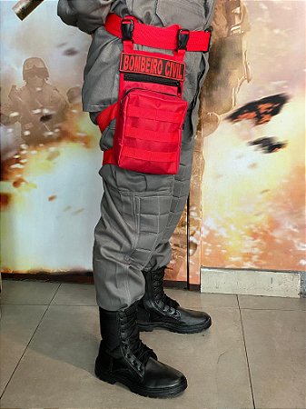 KIT BORNAL POCHETE BOMBEIRO, CINTO N.A e BORDADO P/ BORNAL 3 ITENS