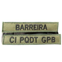 2 Sutache Tarjeta bordado identificação Padrão Exército Brasileiro, Força Aérea, Fuzileiro Naval com Fixação