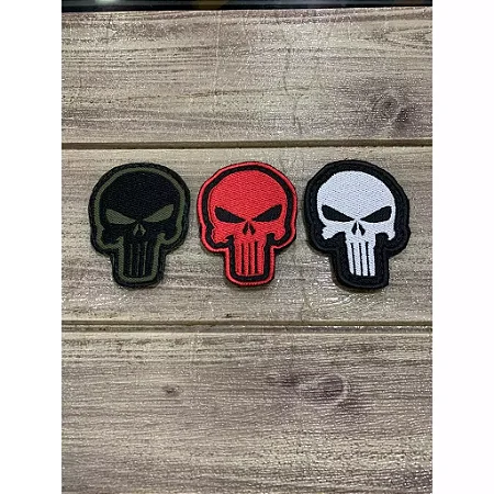 Patch do Justiceiro Caveira para bonés e Roupas com Fixação