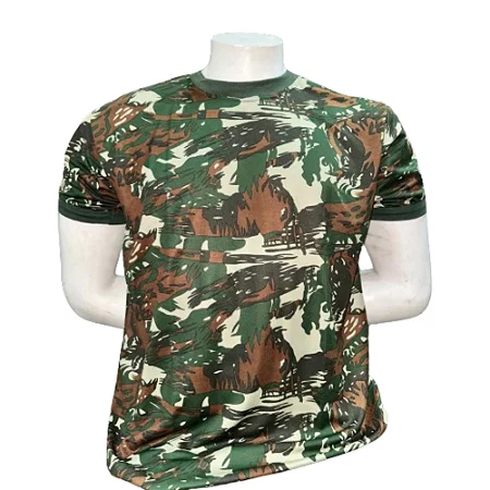 Camisa Camuflada com Nome Bordado do Exército Masculino Dry Fit