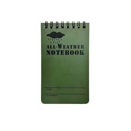 Caderno Bloco Impermeável Uso Externo Padrão Exército, Aéronaltica Militares