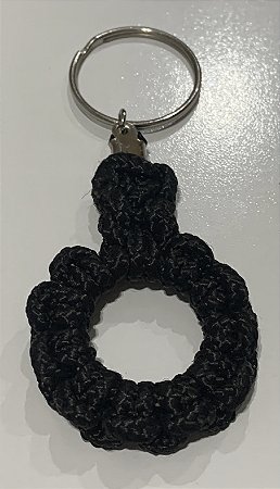 Chaveiro macramê com argola
