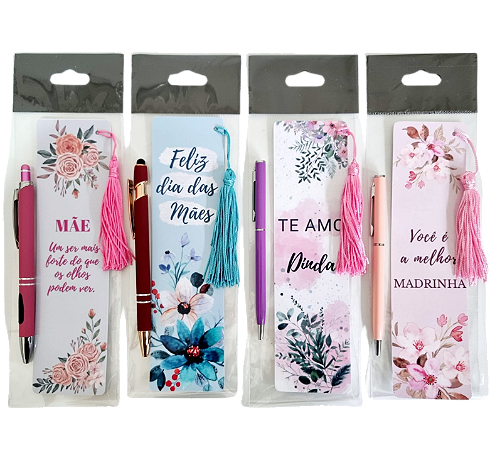 KIT C/12 MARCADOR DE LIVROS C/ TASSEL - MÃES