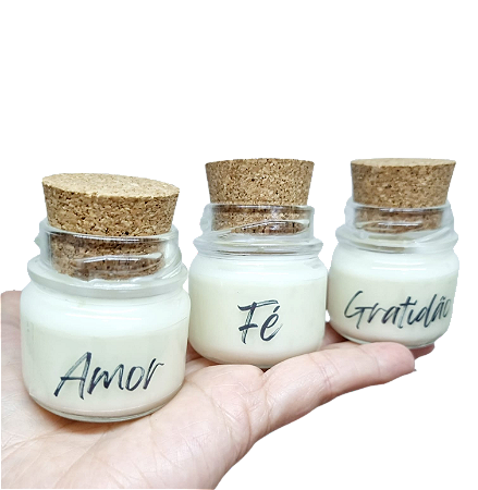 KIT C/ 15 MINI VELA AROMÁTICA - PALAVRAS