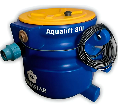 Estação Elevatória de Esgoto Aqualift 80L C/ 1 Bomba Submersível(Trituradora) de 1Cv 220V