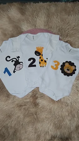 Kit mesversário Zoo 3 peças