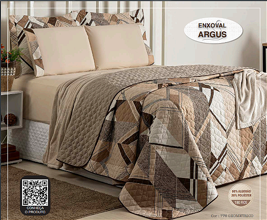 COBRE LEITO ARGUS KING  6 PEÇAS
