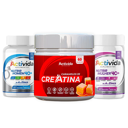 Caramelo de creatina + Nutrir Homem+ Nutrir Mulher