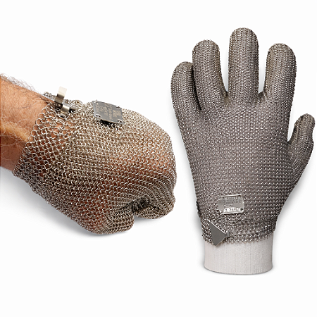 Luva Malha de Aço Inox Ambidestra + Ajustador Euroflex
