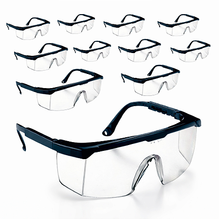 Kit 12 Óculos de Proteção Rio de Janeiro Jaguar Incolor