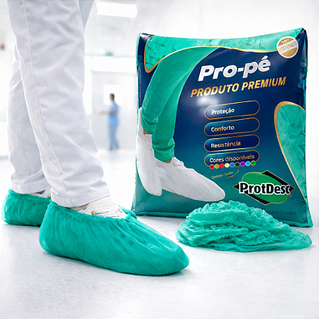 Sapatilha Propé Verde TNT 100 unidades