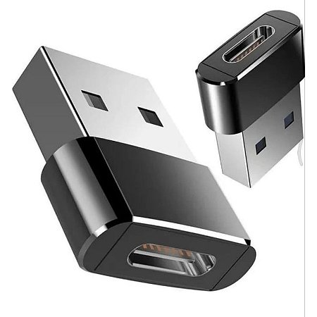 Adaptador Conector Tipo C Fêmea para USB Macho C A-60U Altomex Preto