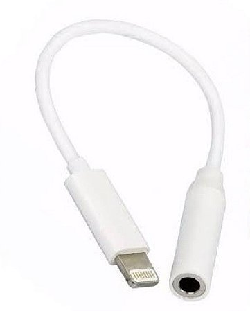 Adaptador de áudio fone de ouvido P2/P3 para lightning IPhone KAPBOM KAP-Z11 - Branco