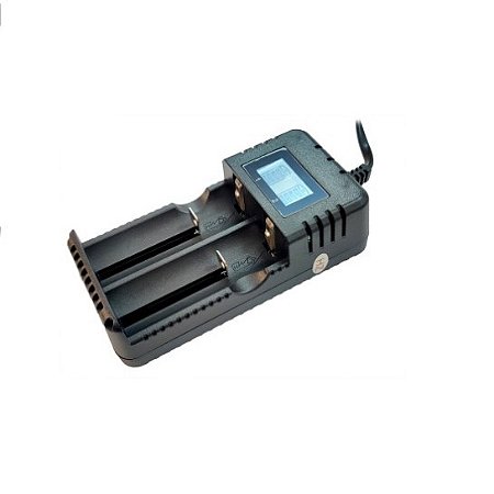 Carregador de Pilhas Inteligente HD-8991B 1200ma Duas Pilhas Preto