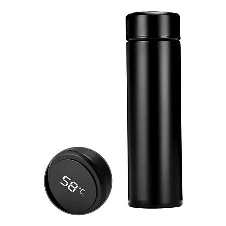 Copo e Térmica Smart Cup com Display Led Sensor de Temperatura 500ml Preto ‎YT2154