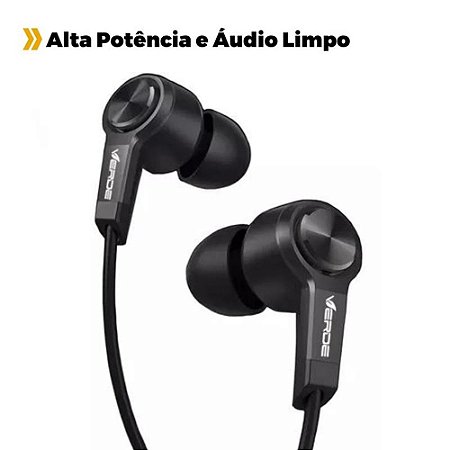 Fone de Ouvido Com Fio Bluetooth P2 Verde Design In-Ear Gshield Preto 7461568274
